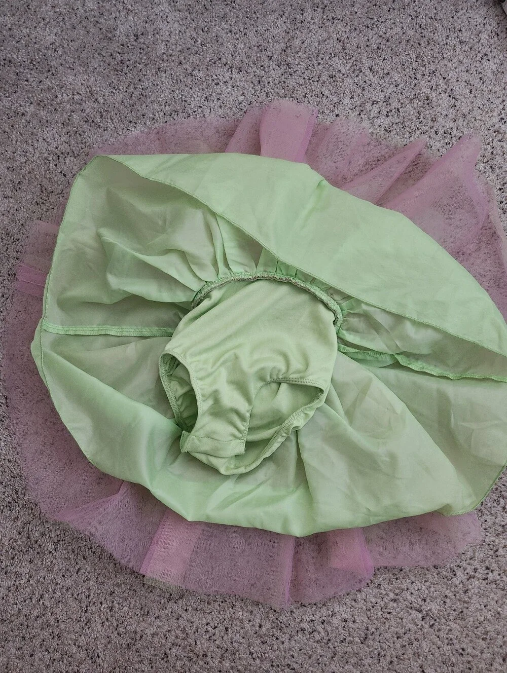 Disney Green and Pink Fairy Tinker Bell Costume Dress